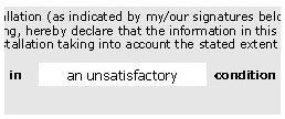 Unsatisfactory